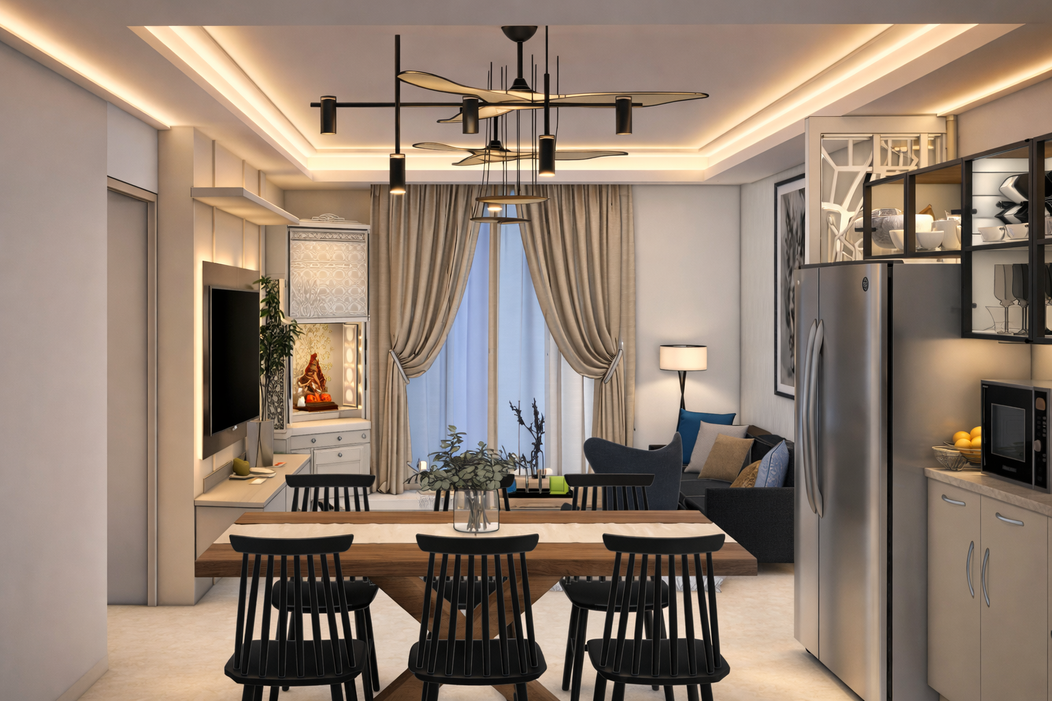 Modern Minimal 3BHK Apartment | India Bulls Centrum Park, Gurgaon
