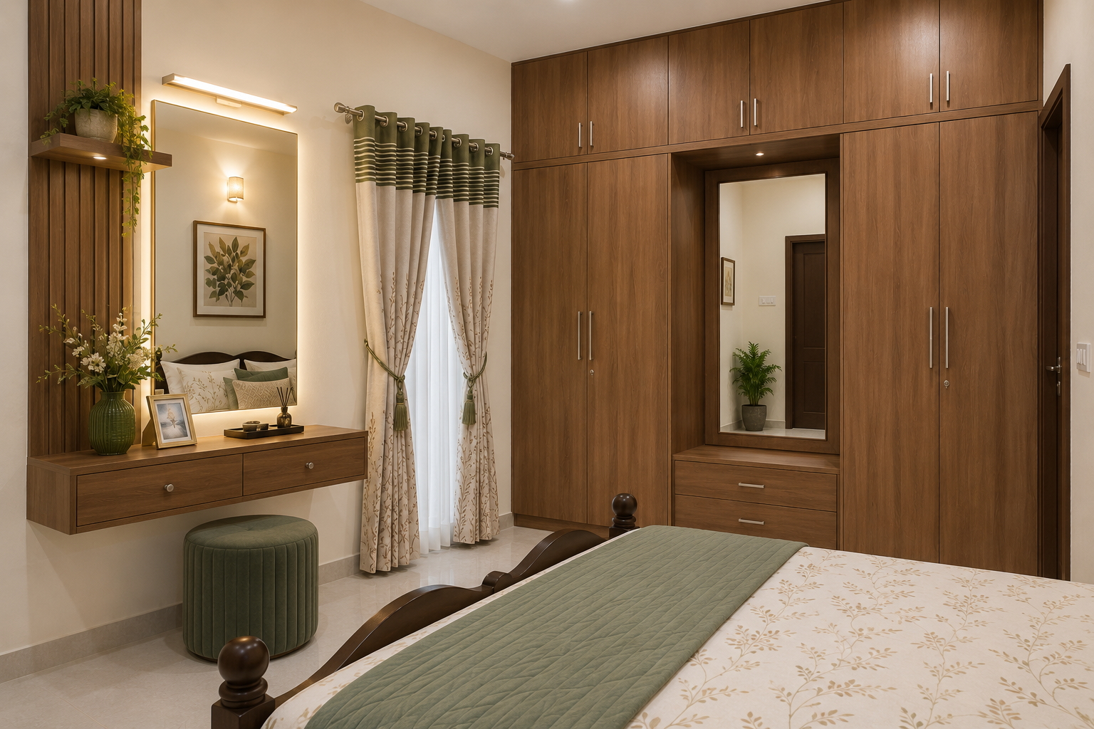 Contemporary 3BHK Apartment Renovation at Sena Vihar, Bangalore
